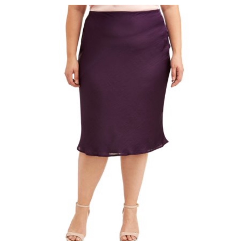 Satin midi Skirt